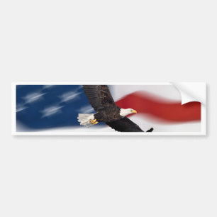 Amerikanska flaggan och örn bildekal