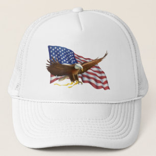Amerikanska flaggan och örn truckerkeps