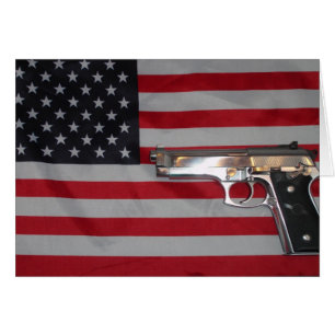 Amerikanska flaggan- och vapenkort hälsningskort