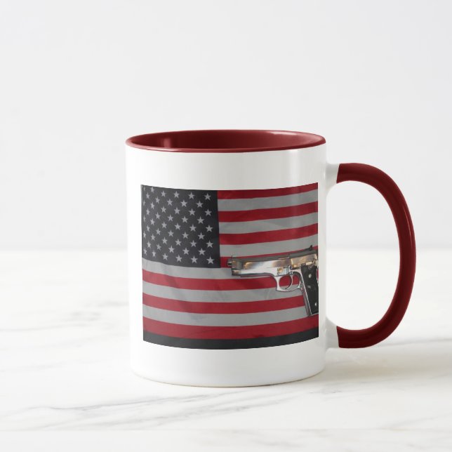 Amerikanska flaggan- och vapenmugg mugg (Höger)