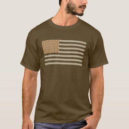 Amerikanska flaggan - ökenbruntet tonar tee