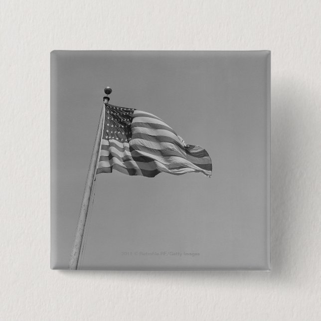 Amerikanska flaggan på mast knapp (Framsida)