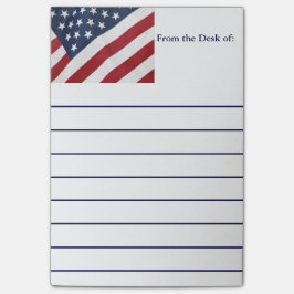 Amerikanska flaggan postar det noterar post-it block
