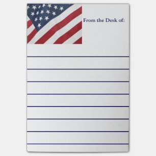 Amerikanska flaggan postar det noterar post-it block