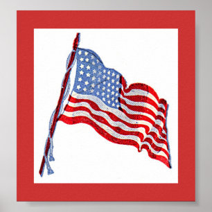Amerikanska flaggan poster