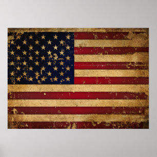 Amerikanska flaggan poster