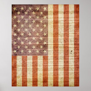 Amerikanska flaggan poster
