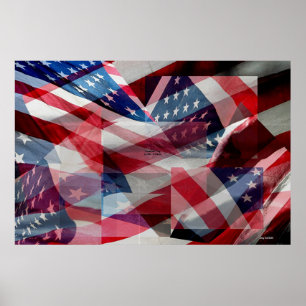 Amerikanska flaggan poster