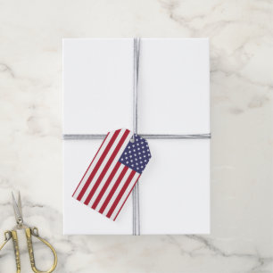 Amerikanska flaggan presentetikett