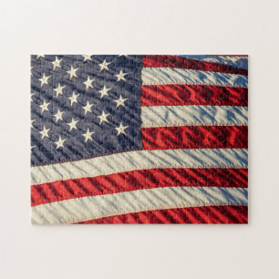 Amerikanska flaggan pussel