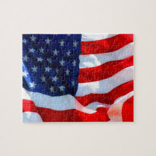 Amerikanska flaggan pussel