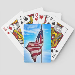 Amerikanska flaggan som leker kort casinokort