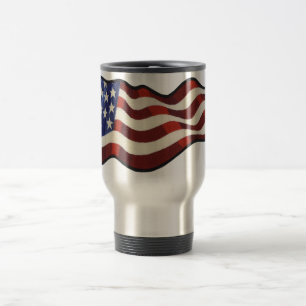 Amerikanska flaggan som vinkar den Thermo muggen Resemugg