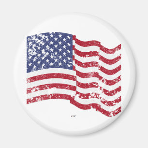 Amerikanska flaggan som vinkar - som är bekymrad magnet