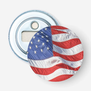 Amerikanska flaggan som vinkar vind patriotiska flasköppnare