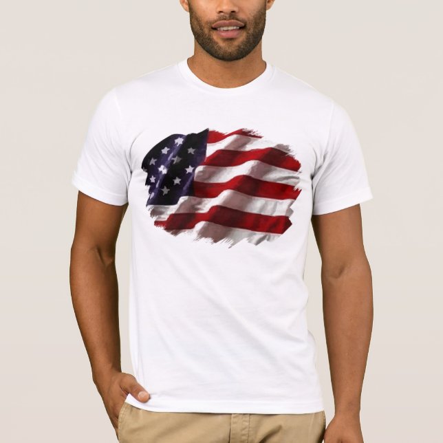 Amerikanska flaggan t shirt (Framsida)