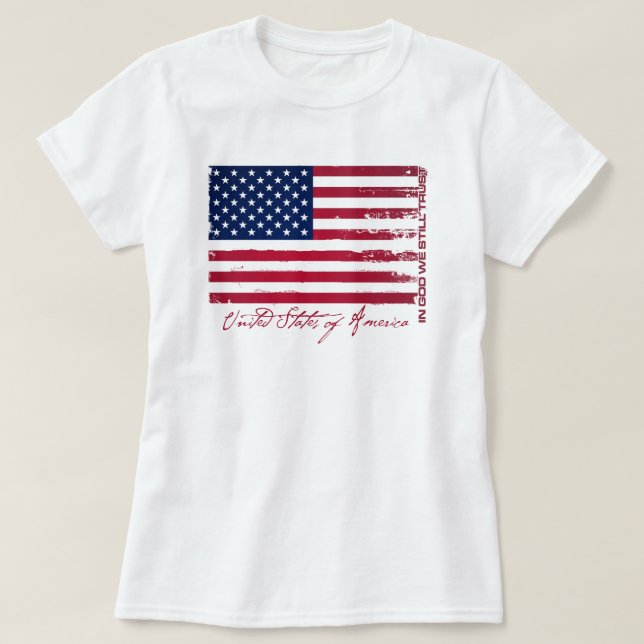 Amerikanska flaggan t-shirt (Design framsida)