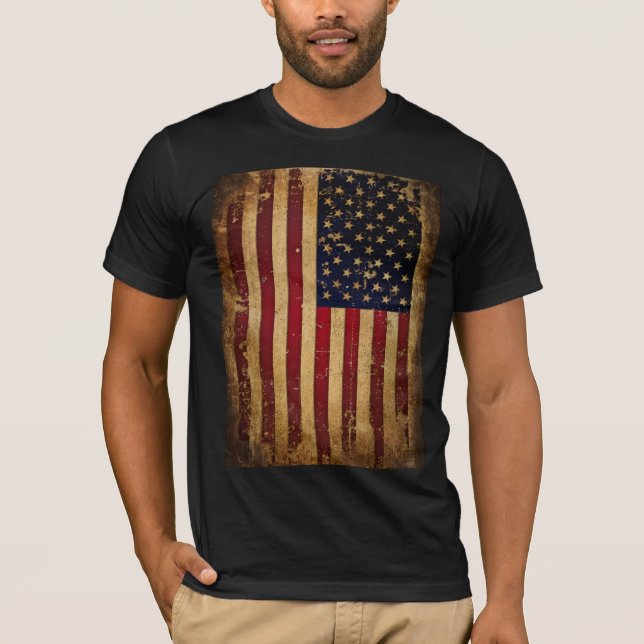 Amerikanska flaggan t-shirt (Framsida)