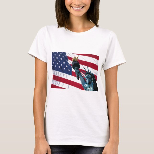 amerikanska flaggan t-shirt (Framsida)