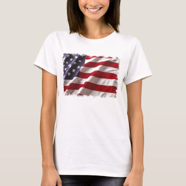 Amerikanska flaggan t shirt (Framsida)