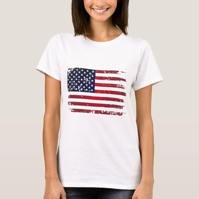 Amerikanska flaggan t-shirt (Framsida)
