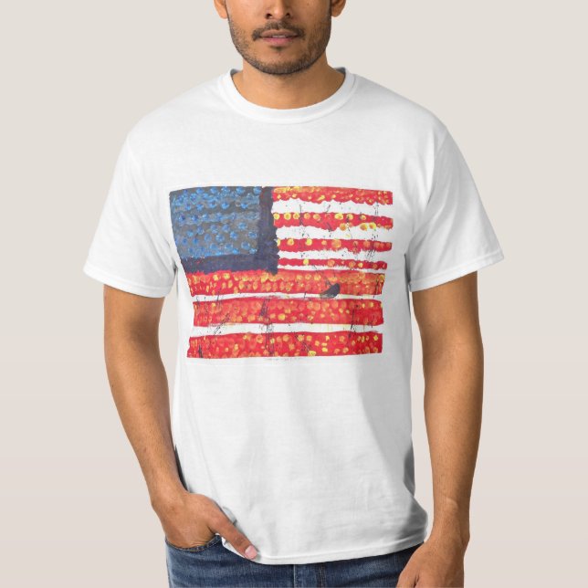 Amerikanska flaggan t shirt (Framsida)
