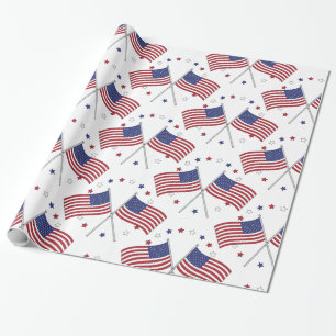 Amerikanska flaggan Thunder_Cove som är patriotis Presentpapper