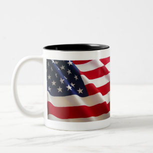 Amerikanska flaggan Två-Tonad mugg