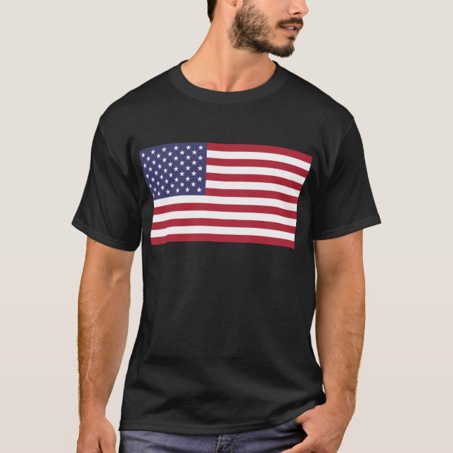 Amerikanska flaggan - USA T Shirt (Framsida)