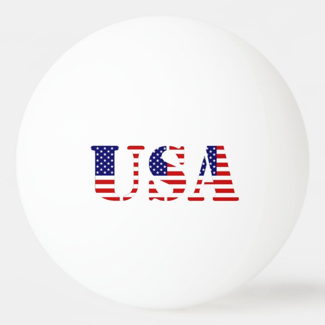 amerikanska flaggan - USA-text Pingisboll (Baksidan)