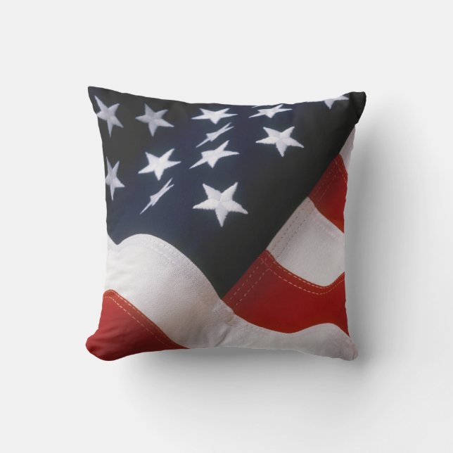 Amerikanska flaggan vågigt kudde (Framsida)