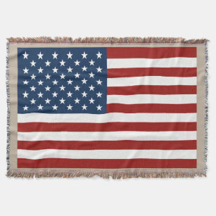 Amerikanska flaggan vävd kastfilt mysfilt