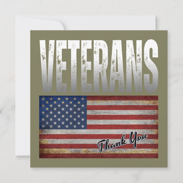 AMERIKANSKA FLAGGAN VETERANER TACK ER 4 JULI KORT (Framsida)