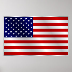 Amerikanska flagganaffisch poster