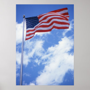 Amerikanska flagganaffisch poster