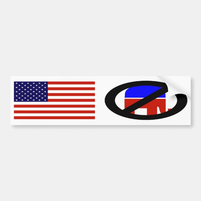 Amerikanska flagganAnti-Republikan bildekal (Framsidan)