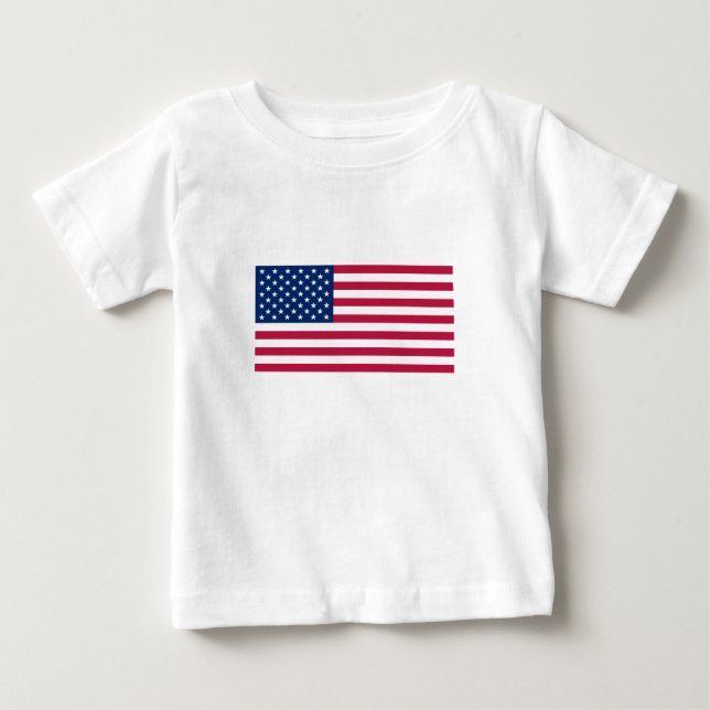 Amerikanska flagganbabyT-tröja Tee Shirt (Framsida)