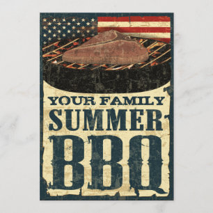 Amerikanska flagganBBQ-inbjudningar Inbjudningar