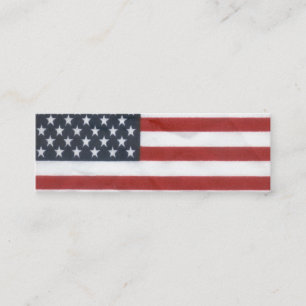 Amerikanska flagganbokmärke mini visitkort