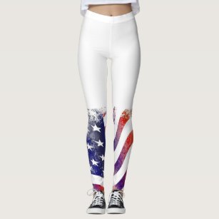 Amerikanska flaggandamasker leggings