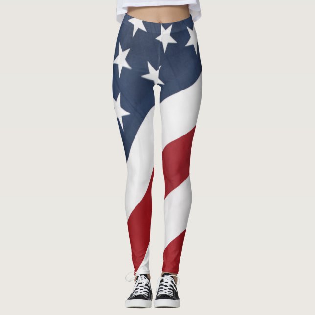 Amerikanska flaggandamasker leggings (Framsida)