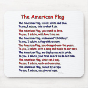 Amerikanska flaggandikt Mousepad Musmatta