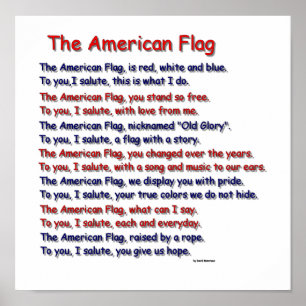 Amerikanska flaggandiktaffisch poster