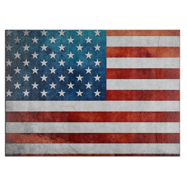 Amerikanska flagganexponeringsglasskärbräda (Framsidan)