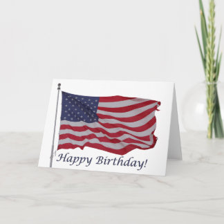 amerikanska flagganfödelsedagkort kort