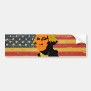 Amerikanska flagganGeorge Washington bildekal