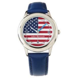 Amerikanska flagganhäfte armbandsur