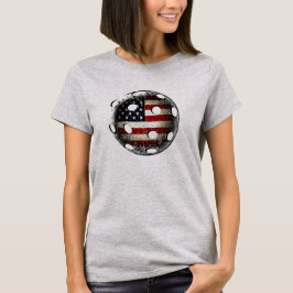 Amerikanska flagganknipaboll USA T Shirt