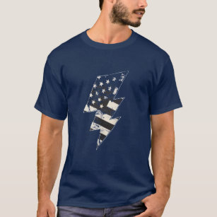 Amerikanska flagganlegatblixt kasta i sig t shirt
