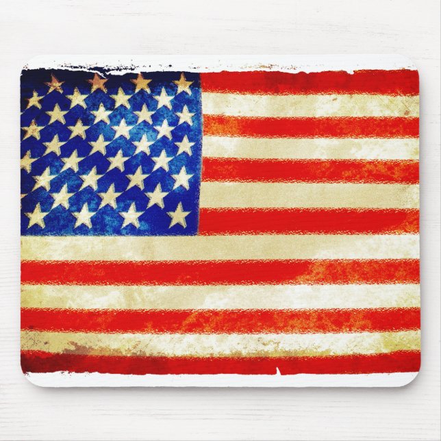 Amerikanska flagganmousepad Juli 4 Musmatta (Framsidan)